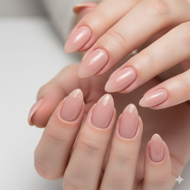 Nude tırnak uygulaması